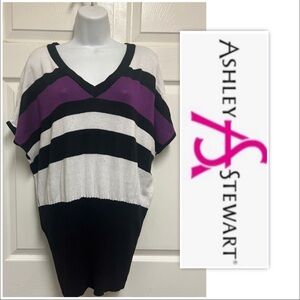 Ashley Stewart Striped Sweater Top